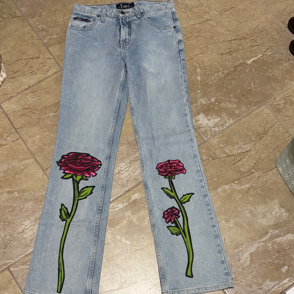 Vintage Lei jeans low rise with rose style